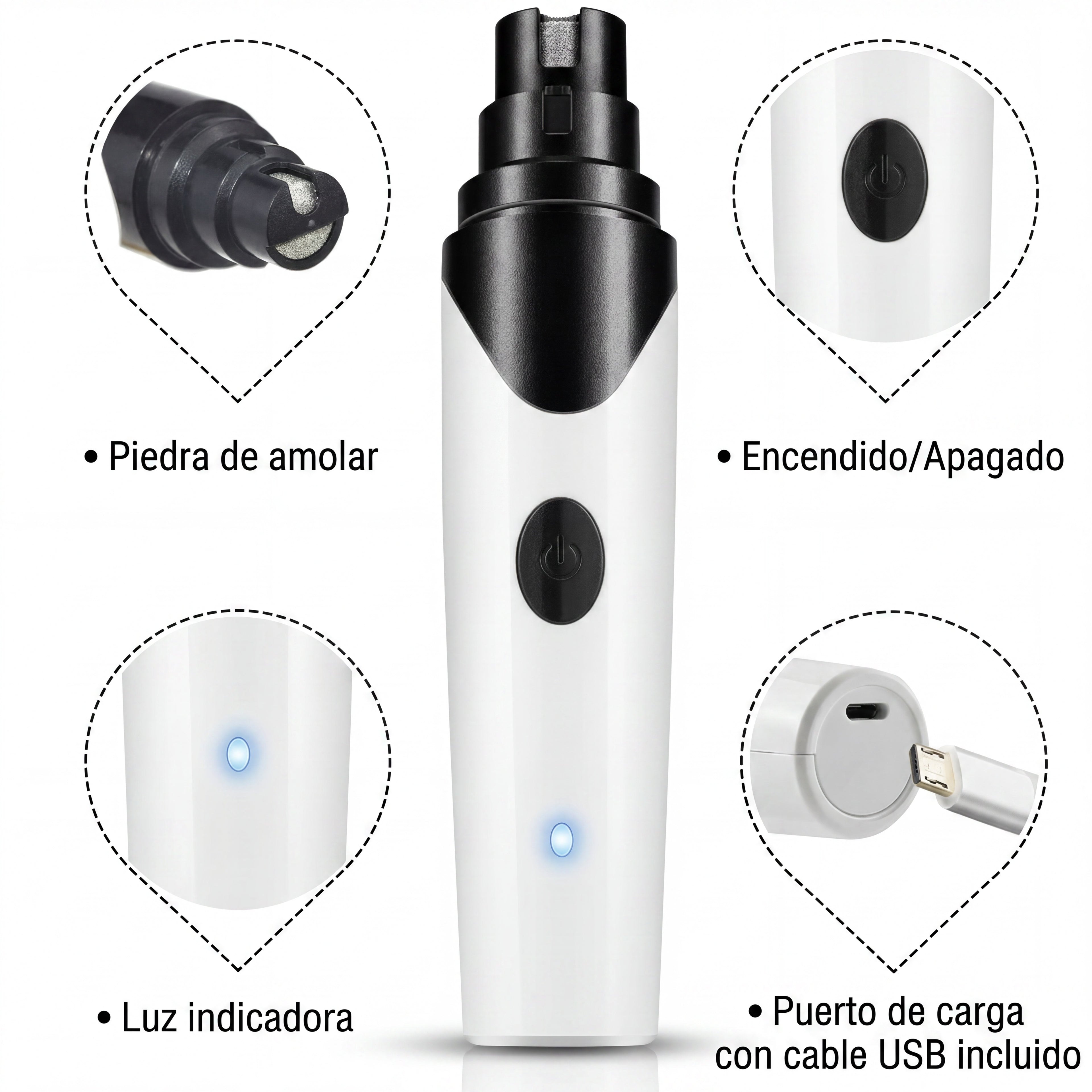 Lima de Uñas Ultra Silenciosa para perros y gatos Clawly Pro